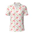 thumbnail image 1 of Balery Funny Little Pigs Printed Men’s Short Sleeve Polo Shirt, Midweight Men's Shirt,Golf Polo shirts -4X-Large, 1 of 9