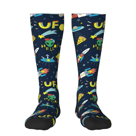 Balery Funny Spaceships Fun Novelty Socks Men'S Women'S Crew Socks Funny Crazy Novelty Socks Quirky And Cool Socks