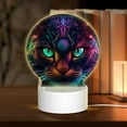 thumbnail image 1 of Balery Futuristic Cat Warrior Pattern Acrylic Night Light Gift with 3 Color ModesTouch-Sensitive LED Lamp Perfect Gift for Mother's Day, Birthday, or Christmas, 1 of 9