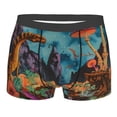 thumbnail image 1 of Balery Galactic Jungle Dinosaurs Men's Boxer Briefs, Soft and Breathable Cotton Underwear with nylon Waistband-Medium, 1 of 9