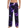 thumbnail image 1 of Balery Galaxy Lightning print Men's Pajama Pants,Ultra Lightweight Pjs,Lounge Pant-Small, 1 of 9