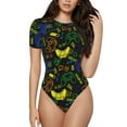 thumbnail image 1 of Balery Game Play Women's Short Sleevee Crew Neck Bodysuit Tops Short Sleeve Tops Basic-X-Large, 1 of 9