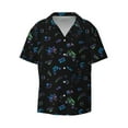 thumbnail image 1 of Balery Gamepads Men's Casual Button Down Shirt Short Sleeve Textured Summer Cuban Beach Shirts-4X-Large, 1 of 7