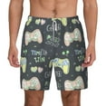 thumbnail image 1 of Balery Gamers Mens Swim Trunks Swim Shorts for Men Quick Dry Inseam Beach Shorts with Compression Liner Pocket-XX-Large, 1 of 9