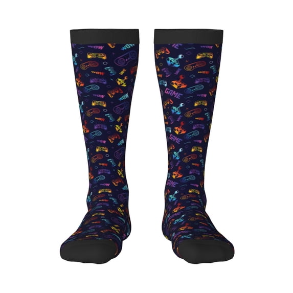 Balery Games Printed Novelty Socks Men's Women's Crew Socks Sports Socks Knee High Socks Cotton Socks Quirky and Cool Socks