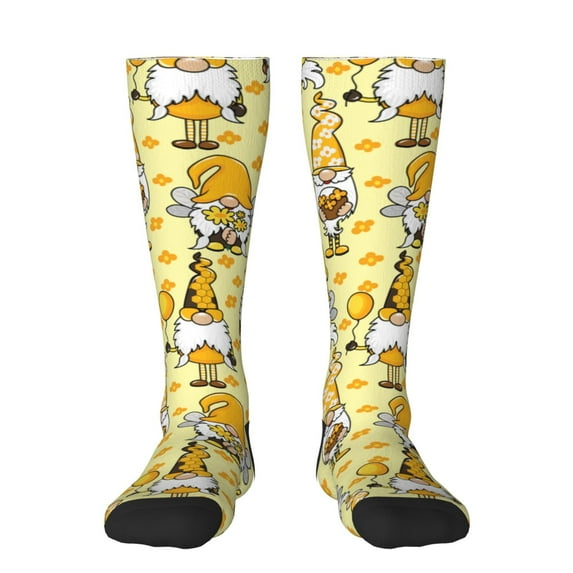 Balery Garden Honeybee Gnomes Fun Novelty Socks Men'S Women'S Crew Socks Funny Crazy Novelty Socks Quirky And Cool Socks