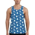 thumbnail image 1 of Balery Geese and leaves Pattern Men's Workout Tank Top Gym Muscle Tee Fitness Bodybuilding Sleeveless T Shirt Quick Dry Fit Muscle Tank Top Slim-Fit Tank-4X-Large, 1 of 7