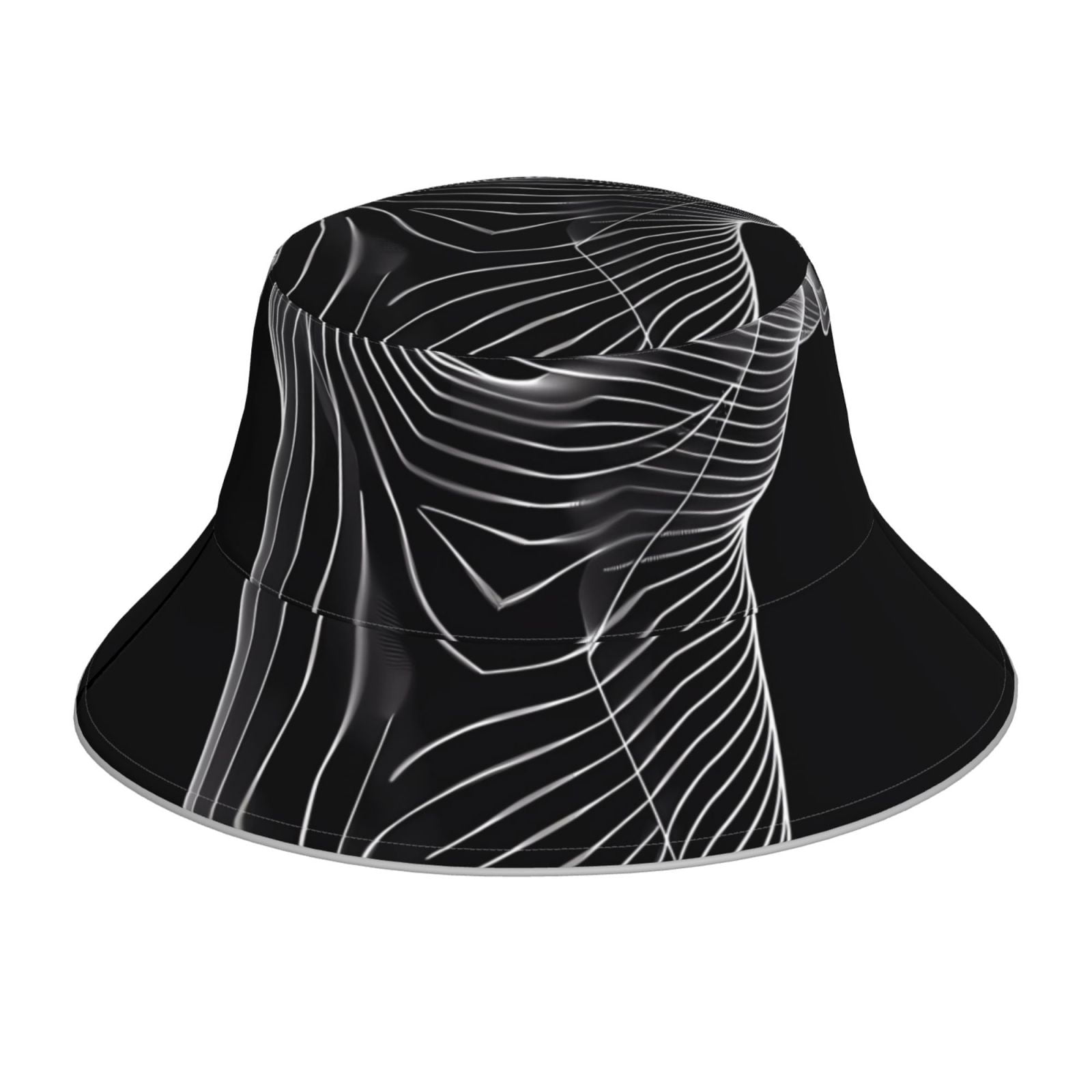 Balery Geometric Lines Dog Art Sun Hats for Men Women Bucket Hat UPF 50 ...