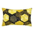 thumbnail image 1 of Balery Geometric Pattern with Bee Bedding Queen Pillow Cases - Envelope Closure - Soft Brushed Microfiber Fabric - Shrinkage and Fade Resistant Pillow Cases-14"x20", 1 of 9
