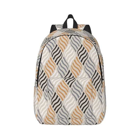 Balery Geometric Vintage Canvas Backpack for Men and Women - Large Capacity, Durable Travel Laptop Bag for School, Work, Hiking, and Outdoor Activities
