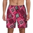 thumbnail image 1 of Balery Geometry Mens Swim Trunks Swim Shorts for Men Quick Dry Inseam Beach Shorts with Compression Liner Pocket-, 1 of 9
