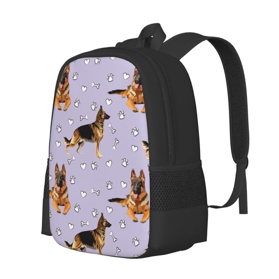 Balery German Shepherd Dog Backpack for Men and Women - Durable 600D Oxford Cloth -Large Capacity, Water-Resistant School, Travel, and Hiking Bag