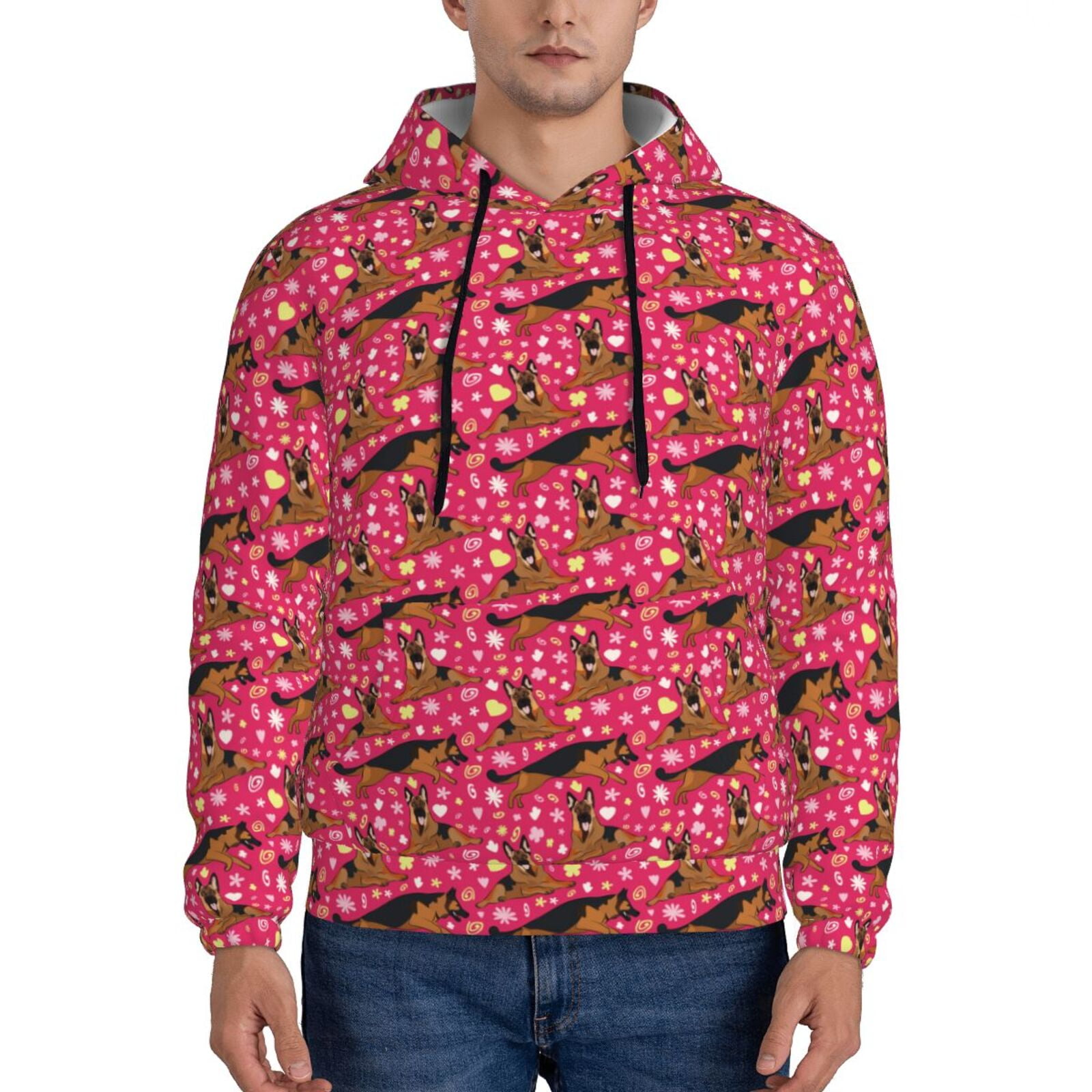 Bull Terrier Glay Pattern Print Men Pullover Hoodie