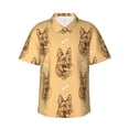thumbnail image 1 of Balery German Shepherd Dog Print Men's Hawaiian Shirts Short Sleeve Beach Shirt Relaxed Fit Vacation Button Down Shirts-Medium, 1 of 9