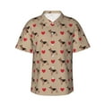 thumbnail image 1 of Balery German Shepherd Dog Print Men's Hawaiian Shirts Short Sleeve Beach Shirt Relaxed Fit Vacation Button Down Shirts-XX-Large, 1 of 9