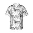 thumbnail image 1 of Balery German Shepherd Dog Print Men's Hawaiian Shirts Short Sleeve Beach Shirt Relaxed Fit Vacation Button Down Shirts-XX-Large, 1 of 9