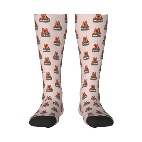 Balery German Shepherd Dog Printed Novelty Socks Men's Women's Crew Socks Sports Socks Knee High Socks Cotton Socks Quirky and Cool Socks