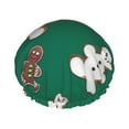 thumbnail image 1 of Balery Gingerbread Snowman Cookies Shower Caps, Double Layer Waterproof Shower Cap, Double Layers Reusable Shower Cap With Soft Comfortable For Long Thick Hair Soft Bath Shower Hair Caps, 1 of 9