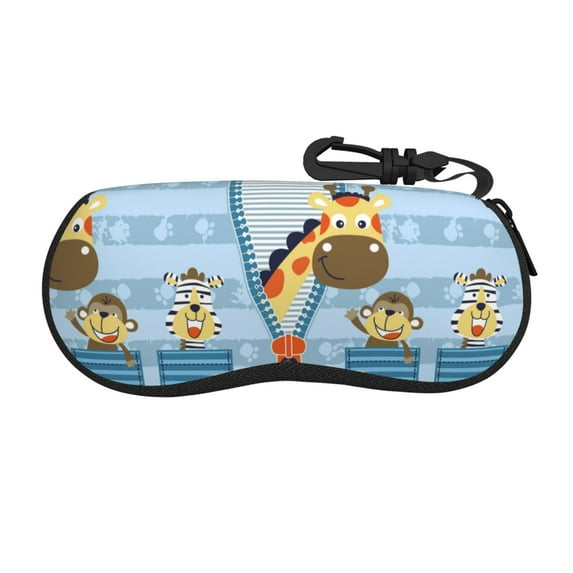 Balery Giraffe Come Out From Zipper for Zipper Sunglasses Case, Eyeglasses Cases, Protective Case For Glasses,Flexible Eyewear Storage,Multi-Purpose Key Lock Case