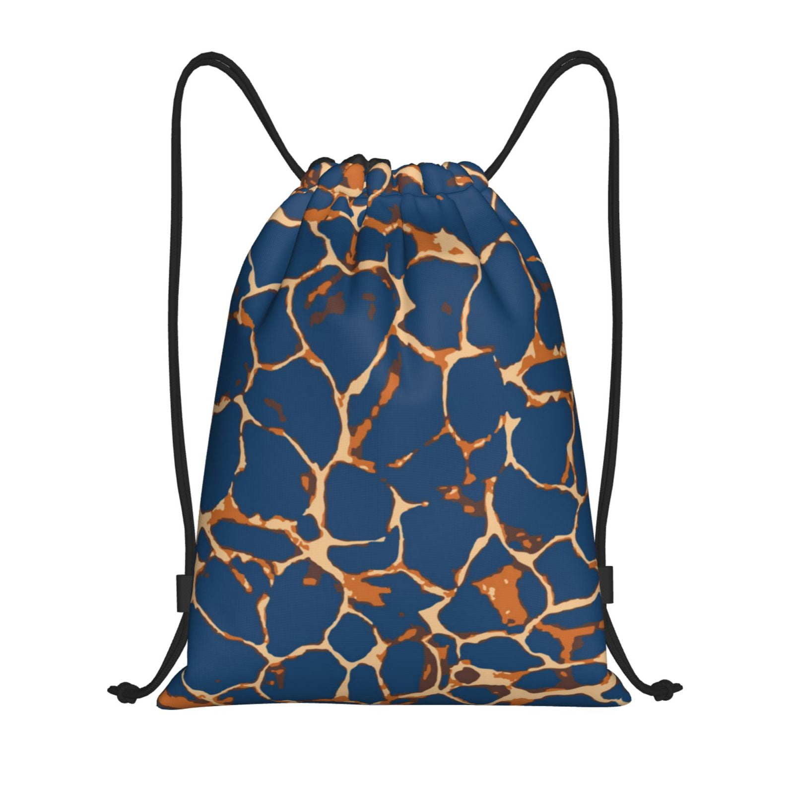 Balery Giraffe Skin Pattern Drawstring Backpack Bag Sport Gym Sackpack