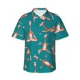thumbnail image 1 of Balery Giraffes Doing Various Yoga Print Men's Hawaiian Shirts Short Sleeve Beach Shirt Relaxed Fit Vacation Button Down Shirts-3X-Large, 1 of 9