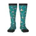 thumbnail image 1 of Balery Giraffes Doing Various Yoga Printed Novelty Socks Men's Women's Crew Socks Sports Socks Knee High Socks Cotton Socks Quirky and Cool Socks, 1 of 9