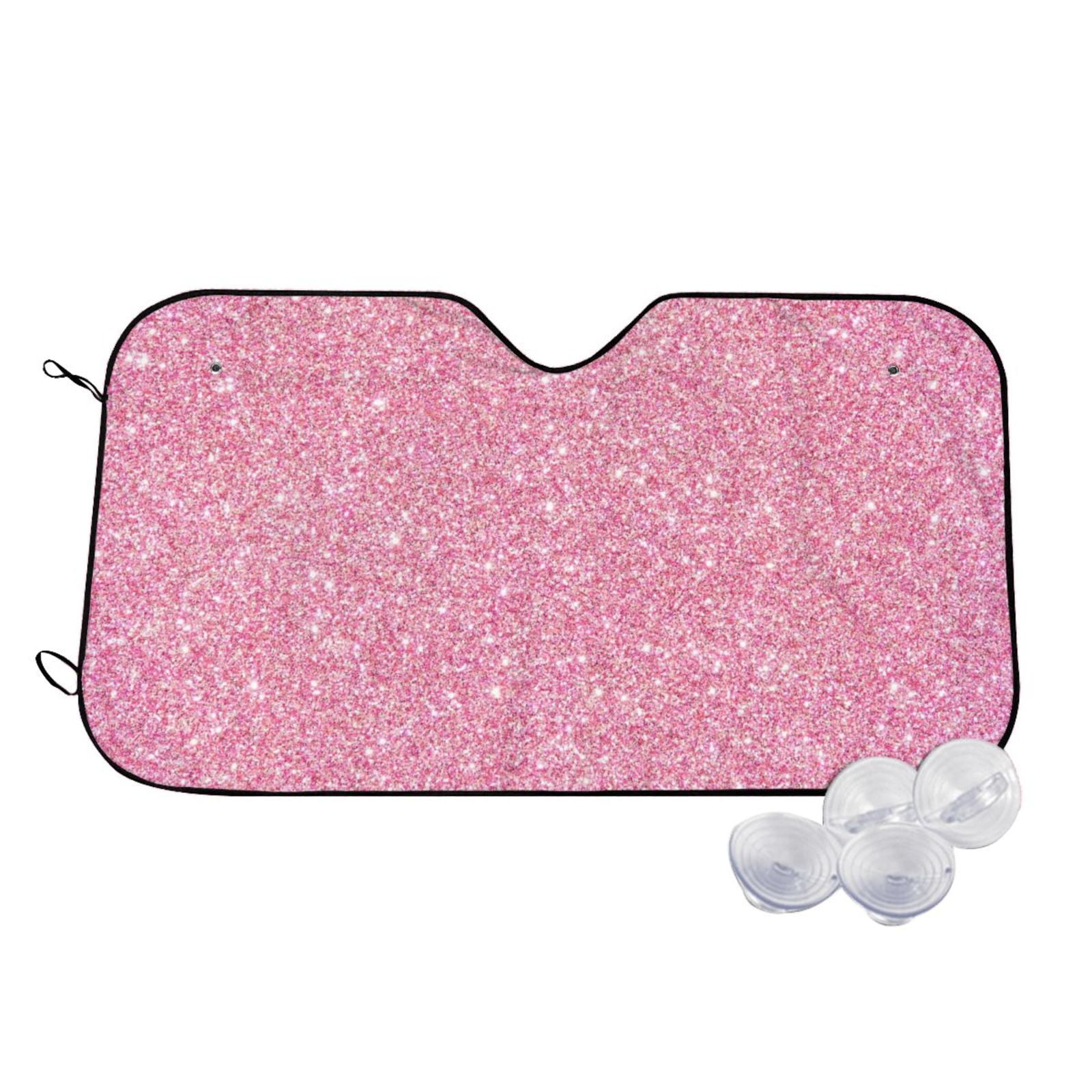 Marshmallow Pink Pattern Print Car Sun Shade
