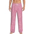 thumbnail image 1 of Balery Glitter Pink print Men's Pajama Pants,Ultra Lightweight Pjs,Lounge Pant-XX-Large, 1 of 9