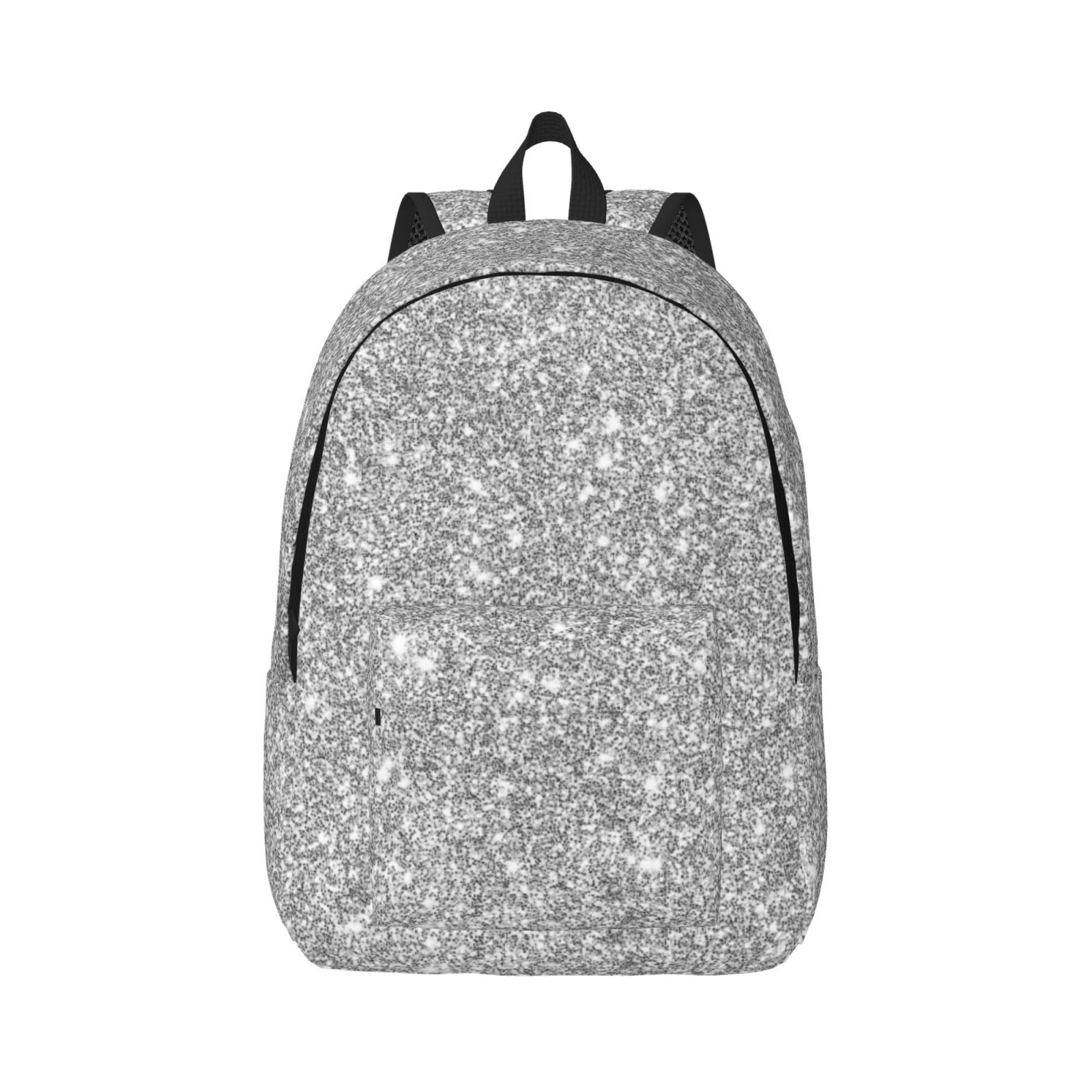 Balery GlitterSilver Vintage Canvas Backpack for Men and  display picture 1