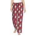 thumbnail image 1 of Balery Gnome And Snowflakes print Women's Pajama Pants,Ultra Lightweight Pjs,Lounge Pant-Large, 1 of 9