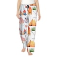 thumbnail image 1 of Balery Gnome Camping Fishing print Women's Pajama Pants,Ultra Lightweight Pjs,Lounge Pant-Small, 1 of 9