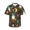 thumbnail image 1 of Balery Gnome Insect Frog Print Men's Hawaiian Shirts Short Sleeve Beach Shirt Relaxed Fit Vacation Button Down Shirts-Medium, 1 of 9