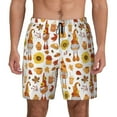 thumbnail image 1 of Balery Gnomes Autumn Harvest Mens Swim Trunks Swim Shorts for Men Quick Dry Inseam Beach Shorts with Compression Liner Pocket-3X-Large, 1 of 9
