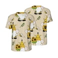 thumbnail image 1 of Balery Gnomes Bees And Sunflowers Baseball Jersey for Men Casual Button Down Shirts Short Sleeve Active Team Sports Uniform-Large, 1 of 9