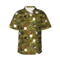 thumbnail image 1 of Balery Gnomes Playing in the Garden Print Men's Hawaiian Shirts Short Sleeve Beach Shirt Relaxed Fit Vacation Button Down Shirts-3X-Large, 1 of 9