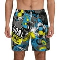 thumbnail image 1 of Balery Goal Time Mens Swim Trunks Swim Shorts for Men Quick Dry Inseam Beach Shorts with Compression Liner Pocket-Small, 1 of 9