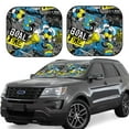 thumbnail image 1 of Balery Goal Time Sun Shield 2 Pack For Car Front Windows Foldable Sun Visor Protector Blocks Max Uv Rays And Keeps Your Vehicle Cool For Most Sedans Suv Truck, 1 of 7