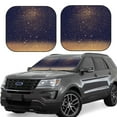 thumbnail image 1 of Balery Gold Black Glitter Sun Shield 2 Pack For Car Front Windows Foldable Sun Visor Protector Blocks Max Uv Rays And Keeps Your Vehicle Cool For Most Sedans Suv Truck, 1 of 1