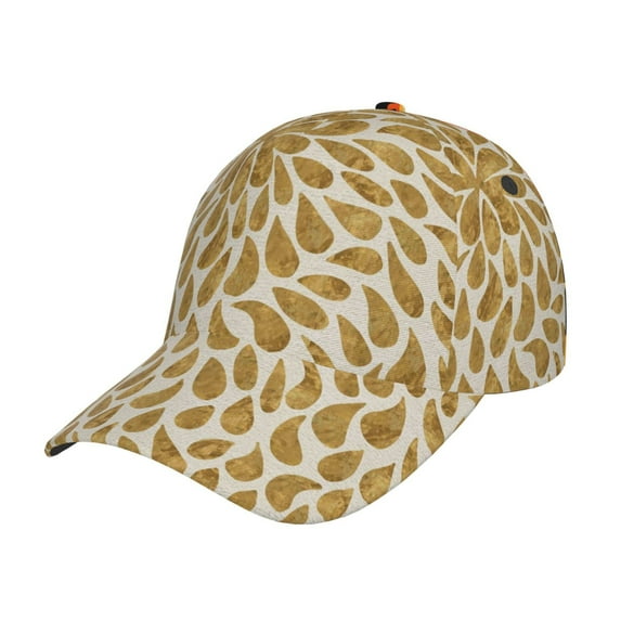 Balery Gold Drops Baseball Cap For Women Men,Adjustable Size For Running Workouts And Outdoor Activities All Seasons