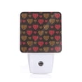 thumbnail image 1 of Balery Gold Glitter Heart Pattern LED Night Light with Automatic Sensor Plug in Night Light with Dusk-to-Dawn Light Sensor LED Nightlight 0.5W-EU, 1 of 7