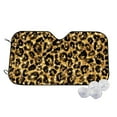 thumbnail image 1 of Balery Gold Glitter Leopard Windshield Sun Shade, Car Front Window Sunshade Cover ,Automotive Interior Portected Blocks Uv Rays For Car Pickup Truck Suv Accessories- Small, 1 of 7