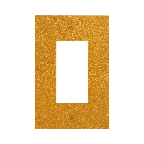 Balery Gold Glitter for Duplex Wall Plates Kit, Electrical Outlet Covers, Standard Size 1-Gang 5.0" x3.0", Electric Receptacle Plug Covers-Style U