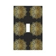 thumbnail image 1 of Balery Gold Mandala for Duplex Wall Plates Kit, Electrical Outlet Covers, Standard Size 1-Gang 5.0" x3.0", Electric Receptacle Plug Covers-Style T, 1 of 6
