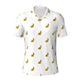 thumbnail image 1 of Balery Gold Rabbit Printed Men’s Short Sleeve Polo Shirt, Midweight Men's Shirt,Golf Polo shirts -, 1 of 9