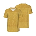 thumbnail image 1 of Balery Gold Shiny Baseball Jersey for Men Casual Button Down Shirts Short Sleeve Active Team Sports Uniform-XX-Large, 1 of 9