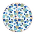 thumbnail image 1 of Balery Golden Blue Snowflakes Printed Christmas Tree Skirt , Merry Christmas Party Christmas Tree Decoration,Adjustable Tree Skirt-48", 1 of 6