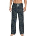thumbnail image 1 of Balery Golden Peonies print Men's Pajama Pants,Ultra Lightweight Pjs,Lounge Pant-Small, 1 of 9