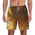 thumbnail image 1 of Balery Golden Pig Cloud Fantasy Mens Swim Trunks Swim Shorts for Men Quick Dry Inseam Beach Shorts with Compression Liner Pocket-X-Large, 1 of 9