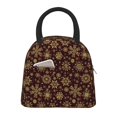 thumbnail image 1 of Balery Golden Snowflakes Pattern Lunch Bag Women, Lunch Box, Lunch Bag, Small Leakproof Lunch Tote Large Capacity Reusable Insulated Cooler Lunch Container-One Size, 1 of 6
