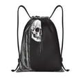 thumbnail image 1 of Balery Gothic Skull Drape Pattern Drawstring Backpack Bag Sport Gym Sackpack Cinch Bags Pattern Drawstring Backpack Bag Sport Gym Sackpack Cinch Bags -Small, 1 of 6